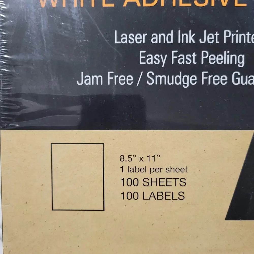 NWT Digiorange White Mailing/Shipping Labels for Laser/Inkjet Printers 8.5